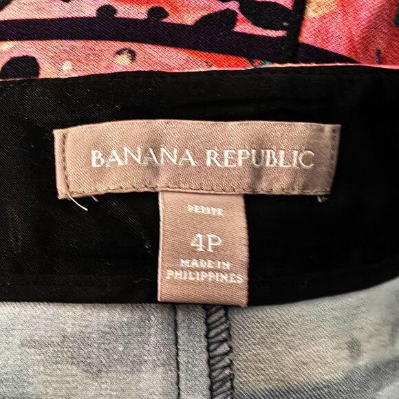 Banana Republic Bella Striped Floral Trumpet Skirt - Picture 4 of 6